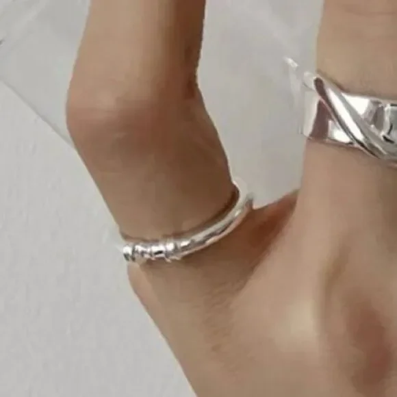 The Thin Beauty Ring adjustable in 925 silver - Picture 4 of 13